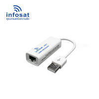 INFOSAT USB/LAN Adapter อุปกรณ์เสริมใช้เชื่อมต่อ Internet เพื่อรับชมช่องรายการสดและย้อนหลังผ่าน Network