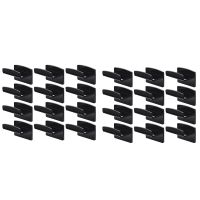 24 Pieces Hat Rack Hat Holder Organizer for Wall Hats Hanger Adhesive Hat Hooks Baseball Cap Display Rack, Black