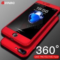 360 Full Cover Phone Case For iPhone X 8 6 6s 7 Plus 5 5s SE PC Protective Cover For iPhone 7 8 Plus XS MAX XR Case With Glass