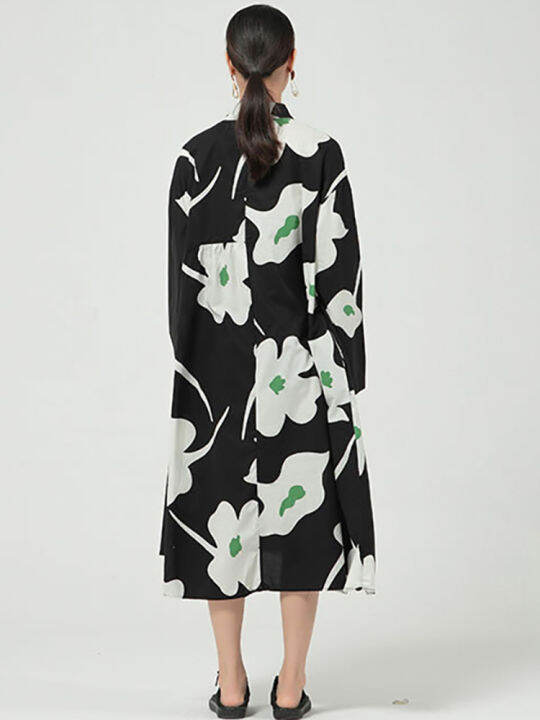 xitao-dress-women-full-sleeve-print-shirt-dress