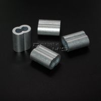 50pcs/lot 2mm Aluminum Cable Crimps Sleeves Rope Clip Fittings Loop Sleeve