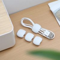 10Pcs Cable Winder Fashion Simple Round Clip USB Charger Holder Desk Tidy Organiser Wire Cord Lead for Desktop Cable Fixed