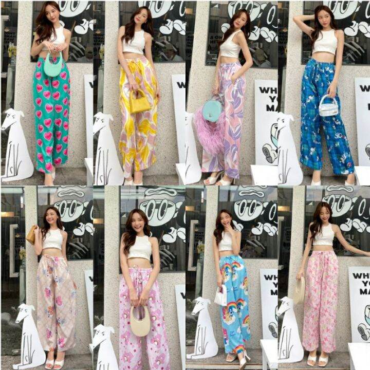 laluna-prints-pantsกางเกงขายาวทรงขากระบอกรุ่นนี้บอกเลยคะแนนความคิ้วเกินร้อยค่า-ทรงสวย