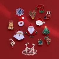 [COD] 2022 new brooch series cute cartoon snowman gift box pin old