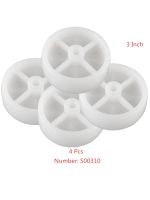 4 Pcs/Lot Casters 3 Inch White Pp Single Wheel Diameter 75mm Bearingless Nylon Agricultural Machinery Furniture Protectors Replacement Parts