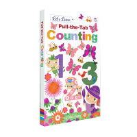 Pull the tab counting arithmetic fun cognition cardboard book early childhood education baby can learn numbers while playing 1-3 years old mutual pulling toy picture book