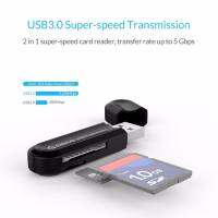 ORICO โอริโก้ เครื่องอ่านบัตร TF / SD ผ่าน USB 3.0โอริโก้การ์ดรีดเดอร์ CRS21ไมโคร SD / SD การ์ด2 In 1 เครื่องอ่านการ์ด ผ่าน USB 3.0ใช้สำหรับคอมพิวเตอร์มือถือ