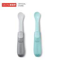 Skip Hop Easy Fold Travel Spoons - Grey/Teal ช้อนเด็ก ช้อนซิลิโคนสำหรับเด็ก สำหรับพกพา พับเก็บได้