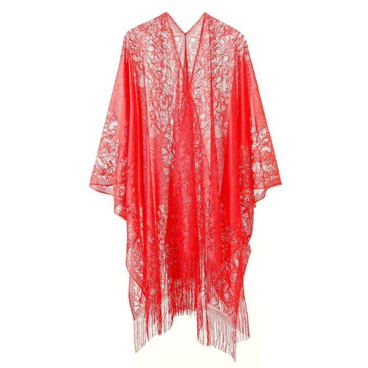 hot-sell-trendy-women-sun-protection-shawl-ladies-lace-tassel-bikini-blouse-summer-beach-smock-kimono-cardigan