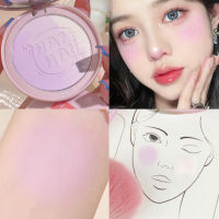 บลัชออนสีชมพูสีม่วง3สีบลัชออนเครื่องสำอางแก้มเครื่องสำอาง Rouge พาเล็ทปัดแก้มไล่ระดับสี #1 * บลัชออน