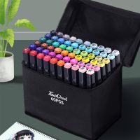 12-80 Colors Art Marker Alcohol Felt Pen Manga Sketching Markers Dual Brush Art School Supplies Drawing Set School Supplies