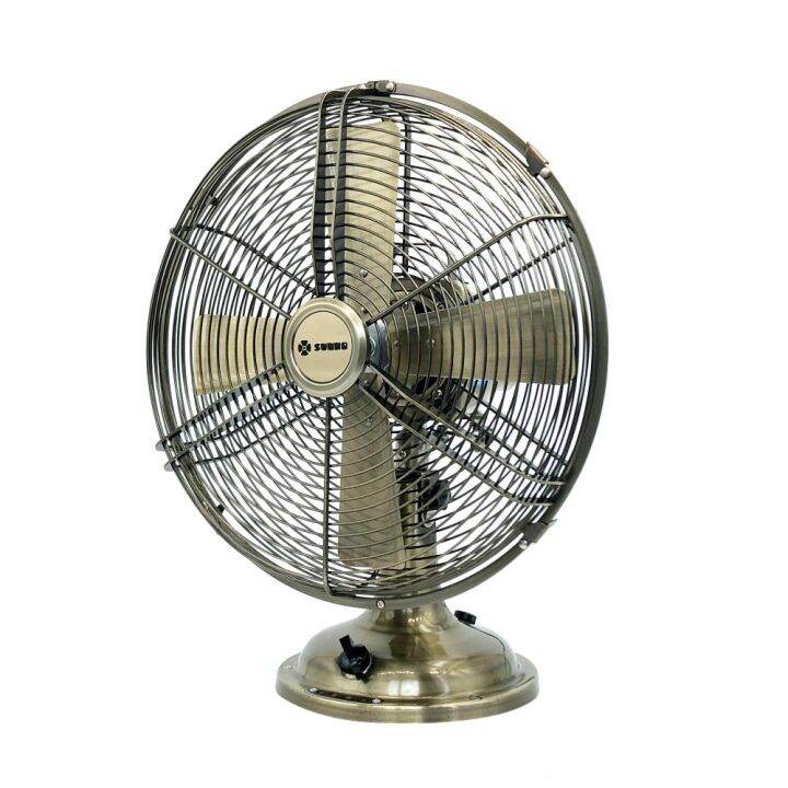 Sunko 12 inch bronze retro desk fan metal table fan antique pure copper