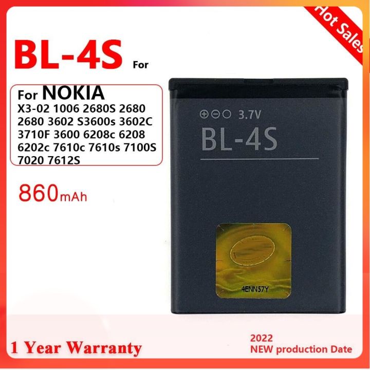 bl-4s-bl4s-โทรศัพท์-li-ion-แบตเตอรี่สำหรับ-nokia-2680s-3600s-7610s-6208c-x3-02-7100s-bl-5ca-e50-e60-n70-n71-n72-n91-c2-01-c1-00-860mah