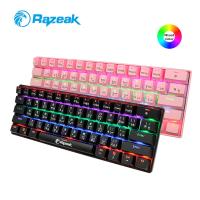 Razeak RK-X41 TKL 60% TKL Mini RGB Mechanical Gaming Keyboard แมคคานิคอล บลูสวิตช์แท้ คีย์บอร์ด สีสด ไฟสวย!!