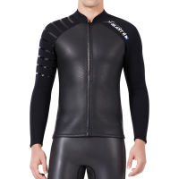 Daywolf Wetsuit Top Men Premium 3mm Neoprene Diving Suit Jacket Wet Suit Tops Black