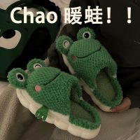 Cartoon Cotton Slippers Men In Indoor Non-Slip Thick Bottom Warm Couple Outdoor Wear