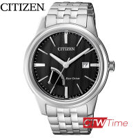 (ผ่อนชำระ สูงสุด 10 เดือน) CITIZEN Eco-Drive นาฬิกาข้อมือผู้ชาย สายสแตนเลส รุ่น AW7000-58E (สีดำ)