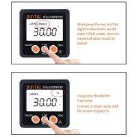 Digital Inclinometer 0-360°Electronic Protractor Aluminum Alloy Shell Digital Bevel Box Angle Gauge Meter Magnets Base