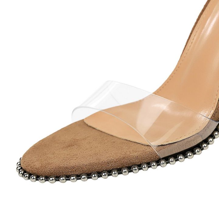 bigtree-รองเท้าส้นตึกส้นสูงโปร่งใสของผู้หญิง-รองเท้าส้นสูงหนังนิ่มรองเท้าแตะสำหรับงานเลี้ยงรองเท้าเปิดนิ้วกลวงออก