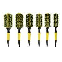 6 Sizes Barber Salon Wood Handle Boar Bristles Round Brush Professional Hairdressing Hair Brush Hair Round Comb Styling Tools