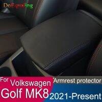 สำหรับ Volkswagen Vw Golf 8 Mk8ที่เท้าแขนในรถกล่องเบาะรองที่ครอบคอนโซลเคลือบด้าน2021 2022 2023