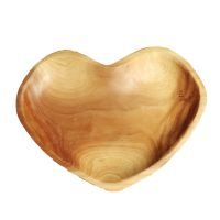 Wooden Heart Shape Serving Tray Fruit Storage Plate Snacks Fruit Tray Candy Dessert Platter Kitchen Tableware