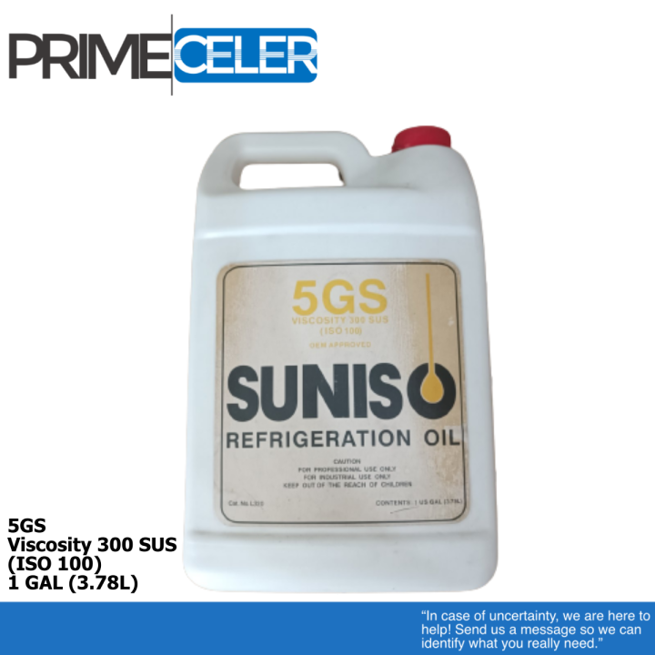 Suniso 5GS Refrigeration Oil for Aircon (1 GAL / 3.78L) Lazada PH