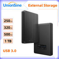 UnionSine HDD 2.5 "ฮาร์ดไดรฟ์ภายนอกแบบพกพา250Gb320Gb500Gb ที่เก็บข้อมูล USB3.0เข้ากันได้สำหรับ PC, Mac,เดสก์ท็อป,