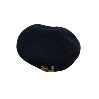 [EAM] New Autumn Winter Black Metal Buckle Round Dome Temperament Fishermen Hat Women Fashion Tide All-match 1DD0539