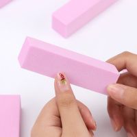 10PCS/Set Pink Four-Faced Abrasive Grit Sponge Nail Buffers Block Grinding Polishing Manicure Nail Art Tool