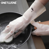 Onetwone ถุงมือซิลิโคนล้างจานถุงมือกันลื่นสำหรับเล่นกีฬาถุงมือยางสำหรับทำความสะอาดแกดเจ็ตสำหรับครัวซิลิโคนถุงมือยางลาเท็กซ์สำหรับครัวเรือน