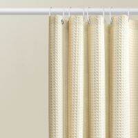 【CW】☼卍  Thicken Waffle Shower Curtain Non-perforated Color for