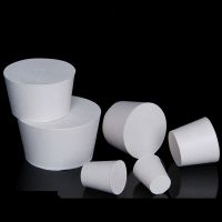 1pcs Rubber Stopper Bungs White Laboratory Flask Tapered Tube Conical Sealing End Plug Water Pipe Exhaust Valve Stuffy Sub