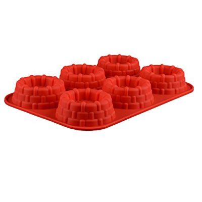 GL-แม่พิมพ์ ซิลิโคน ลายหลุม ลายตะกร้า 6 ช่อง แผ่นใหญ่ (คละสี) Basket pattern silicone mold