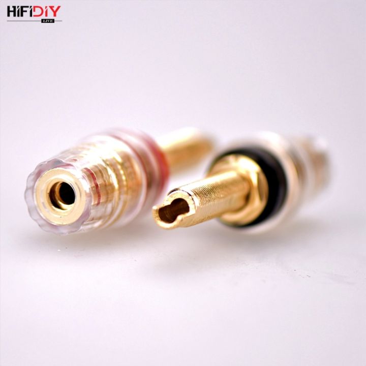 hifidiy-live-2pcs-speaker-diy-terminal-connector-binding-post-hifi-amplifier-pure-cupper-gold-plated-banana-socket-junction-box