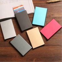 Men Slim Anti Protect Travel ID Cardholder Women Rfid Wallet Metal Case Porte Carte Automatic Stainless Steel Credit Card Holder Card Holders