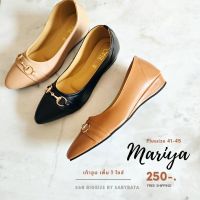 รองเท้าไซส์ใหญ่ 41-45 คัทชู คัชชู ส้น 1 นิ้ว แต่งอะไหล่ทอง bigsize Mariya