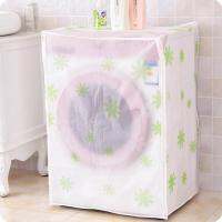 Transparent Print Waterproof Sun Protection Washing Machine Cover Household Fully-automatic Washing Drum Dust Cover Washer Dryer Parts  Accessories