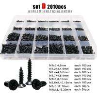 700/2010 Buah M1 M1.2 M1.4 M1.7 M2 M3 M4 Hitam Mini Micro Cross Phillips Kotak Kit Set Sekrup Kayu Kepala Bor Mandiri