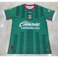 [แฟนๆ] 2223ใหม่ Chivas สีเขียวฟุตบอลเสื้อยืดรุ่นพิเศษที่มีคุณภาพสูงการฝึกอบรมเสื้อกันหนาวแขนสั้นย์