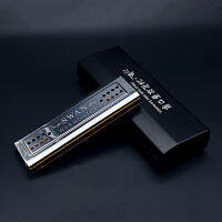 Swan 24-Hole Tremolo Harmonica Double-Side Cg Key Harmonica เหมาะสำหรับผู้ที่ชื่นชอบดนตรี Woodwind Instrument Silver