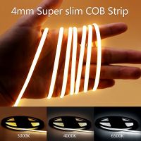 [Ricky Lighting] Super Thin 4MM COB LED Strip 480 Leds/m Flexible12V อ่อน24V Light Bar Warm สีขาวเย็นสำหรับตกแต่งแสง2700K 3000K 4000K 6500K