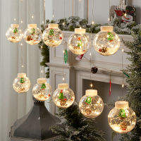 Garland Balls Curtain Lights for Room New Year Christmas Decor Curtain for Home Festoon Led Light Fairy Lights Led Garland Lamp