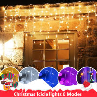 5M Christmas LED String Light Outdoor Street Garland Curtain Winter LED Icicle Fairy Light Plug In For Window New Year Decor