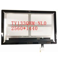TV133QHM-NL0ประกอบดิจิไทเซอร์หน้าจอ LCD กระจกหน้าจอสัมผัสแบบไม่มีโครงสำหรับ Lenovo Yoga Tablet 2 Pro 1371 1380 2560*1440
