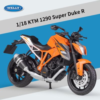 Welly 1:18 Ktm 450 Sx Racing Sx-F Ktm 1290 Super Duke R Original Authorized โมเดลมอเตอร์ไซค์อัลลอยจำลองการเก็บรถของเล่น