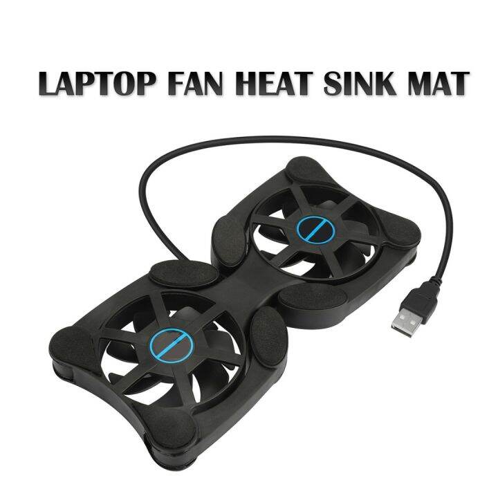 Jojotime New Dual USB Cooling Fan Pad Foldable Fans Cooler Stand for