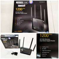 เราเตอร์ไร้สาย Router Gigabit การรับส่งข้อมูลความเร็วสูงสำหรับอุปกรณ์หลายเครื่องในเวลาเดียวกัน TOTOLINK (A3000RU) Wireless AC1200 Dual Band #Gigabit