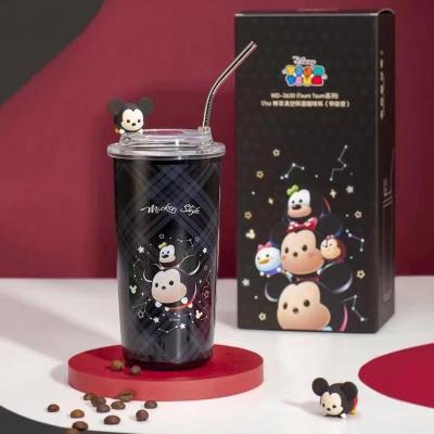 Cartoon Stainless Steel Vacuum Cup Cute Straw Cup Keep Keep And Warm Cup Coffee Cold Y1K9