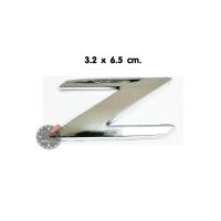 โลโก้ Z แซท สีโครเมี่ยม ขนาด 3.2 x 6.5 cm. ติดท้ายกระบะ แต่งรถ สำหรับ อีซูซุ D-MAX Ddi Z 2012-2019